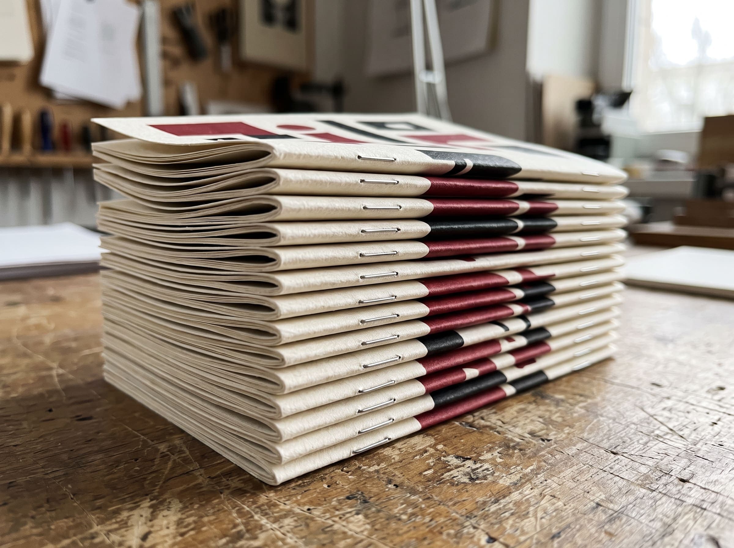 Saddle-stitched booklets from the in-house bindery department